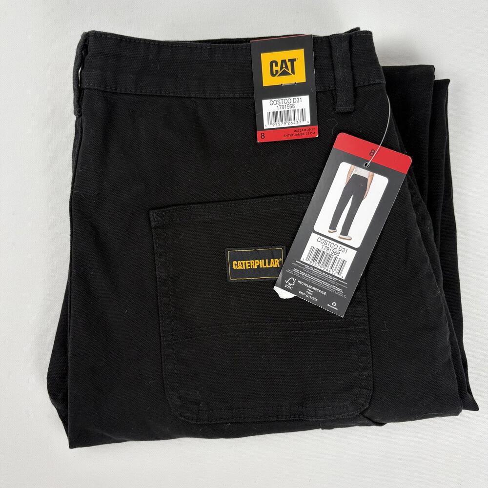 NWT Black Caterpillar Brand Jeans Womens Size 8 Utility Workwear
